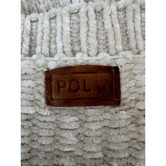 POL Cream Ivory Chunky Cable Knit Open Front Oversized Cardigan Sweater Size M - Picture 5 of 8